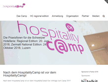 Tablet Screenshot of hospitalitycamp.ch